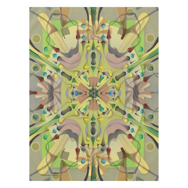 Toalha De Mesa O geo 52x70 do abstrato do Tablecloth do algodão (Frente)