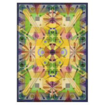 O geo 60x84 do abstrato do Tablecloth do algodão