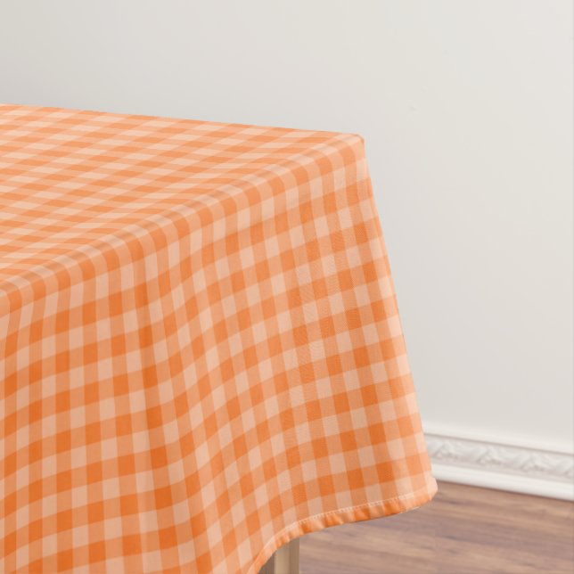 Toalha De Mesa O guingão alaranjado verificou cores da queda do (Posição Original)