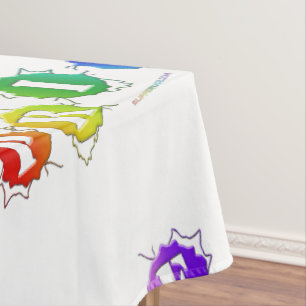 Toalha De Mesa O letreiro de orgulho de cores arco-íris do Slippe