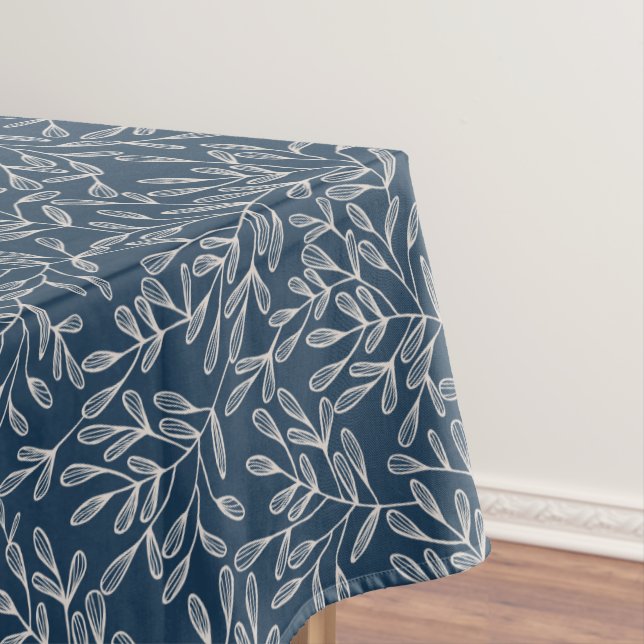 Toalha De Mesa O outono de Ação de Graças deixa o azul russo (Posição Original)