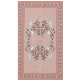 Toalha De Mesa O romance da seda com monograma de 60" x 104"