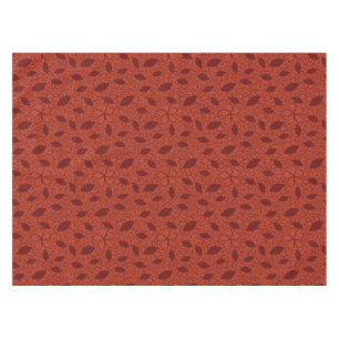 Toalha De Mesa O vermelho deixa o teste padrão na laranja