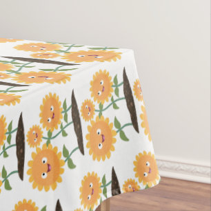 Toalha De Mesa Óculos de desenho animados bonitos e felizes