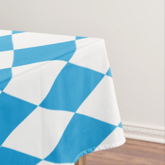 Toalha De Mesa Oktoberfest Bavarian Blue e White Large Diagonal