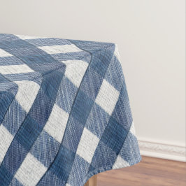 Toalha De Mesa Olhar de jeans azul e branco