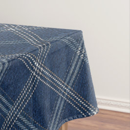 Toalha De Mesa Olhar de jeans azul e branco
