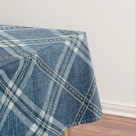 Toalha De Mesa Olhar de jeans azul e branco
