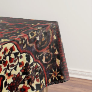 Toalha De Mesa Olhar do tapete persa na obscuridade - vermelho e