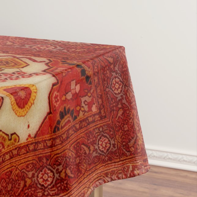 Toalha De Mesa Olho de tapete persa em cor de cobre (Posição Original)