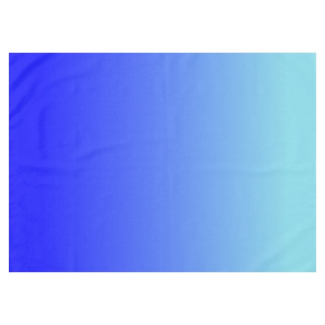 Toalha De Mesa Ombre Azul Água Moderna (Frente (Horizontal))
