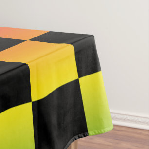 Toalha De Mesa Ombre Verde Amarelo Vermelho Verificado