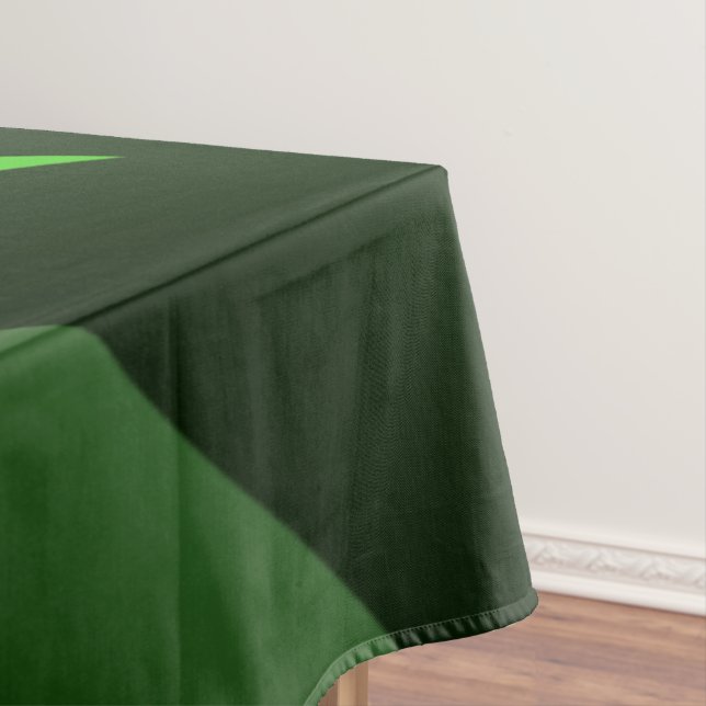 Toalha De Mesa Onda Espiral Verde Escuro E Limão (Posição Original)