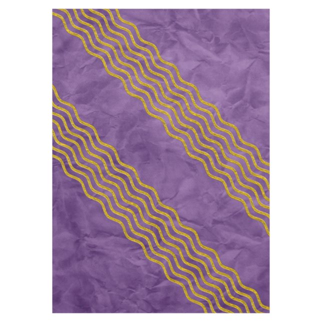 Toalha De Mesa Ondas bonito - ouro + seu backgr, texto e ideias (Frente)