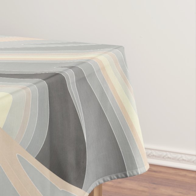Toalha De Mesa Ondas cor-de-rosa cinza (Posição Original)