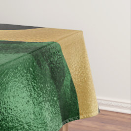 Toalha De Mesa Ondas Douradas brilhantes verdes a preto