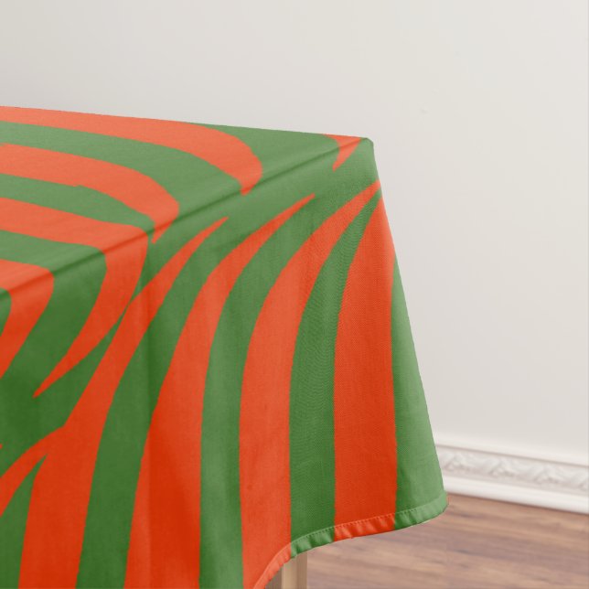 Toalha De Mesa Ondas Vermelhas e Verdes (Posição Original)