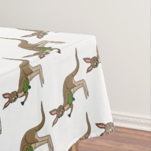 Toalha De Mesa Óptica ilustração de canguru australiano feliz