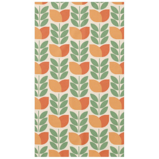 Toalha De Mesa Orange,green,retro,flower pattern,vintage,Scandina