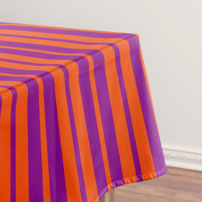 Toalha De Mesa Orange Purple Stylish Stripes Pattern Design  (Criador carregado)