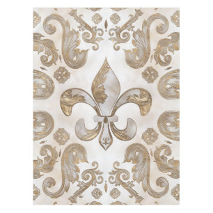 Toalha De Mesa Ornamento de luxo Fleur-de-lis - Mãe de pérola