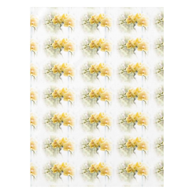 Toalha De Mesa Orquídea-mariposa amarela ao sol (Frente)
