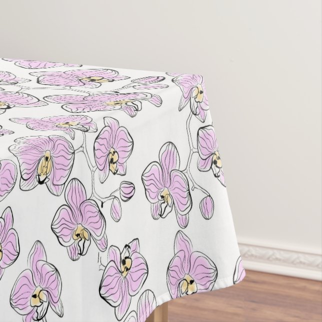 Toalha De Mesa Orquídeas sem costura, orquídeas, flores de falaen (Posição Original)