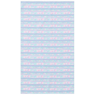 Toalha De Mesa Os rosas cor-de-rosa, azul, rosa, branco listram o