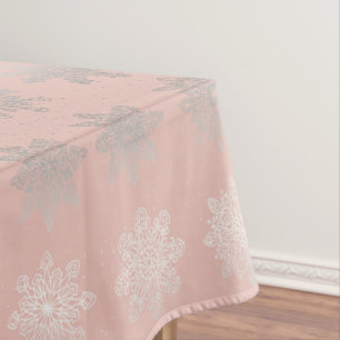 Toalha De Mesa Ouro cor-de-rosa da prata elegante do floco de