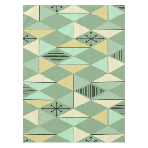 Toalha De Mesa Ouros de Arte Atômica Menor Verde Amarelo