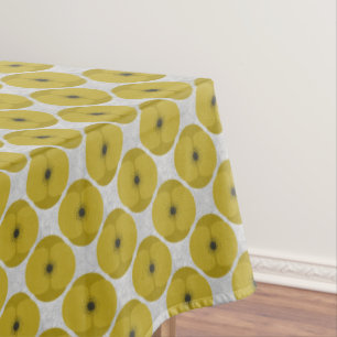 Toalha De Mesa Ousado Minimalista Amarelo Floral Texturizado Papo