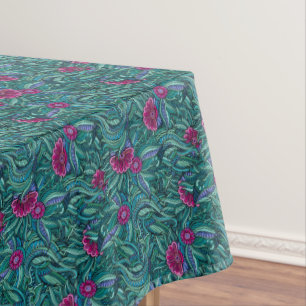 Toalha De Mesa Outra Tabletlota Floral Contemporânea Branca