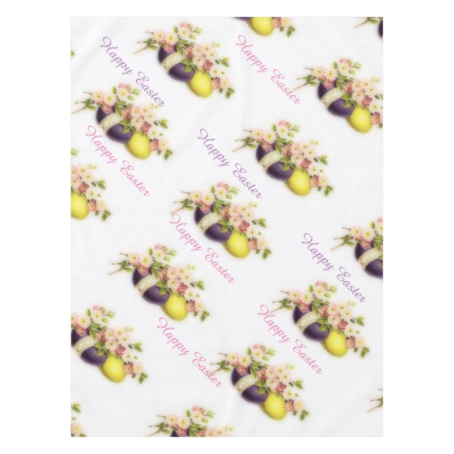 Toalha De Mesa Ovos da páscoa do vintage (Frente)