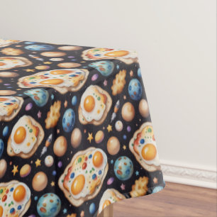 Toalha De Mesa Ovos fritos no espaço