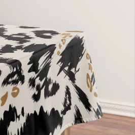 Toalha De Mesa Padrão Abstrato de Leopardo Africano Boêmio