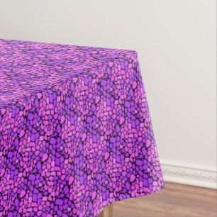 Toalha De Mesa Padrão abstrato mosaico azulejo roxo carmesim pret