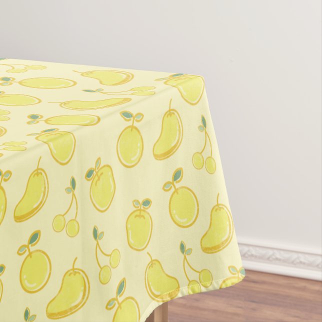 TOALHA DE MESA PADRÃO AMARELO DE FRUTA LEMON (Posição Original)