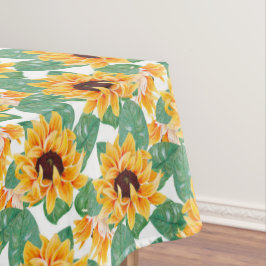 Toalha De Mesa Padrão Amarelo e Verde bonito dos Girassóis