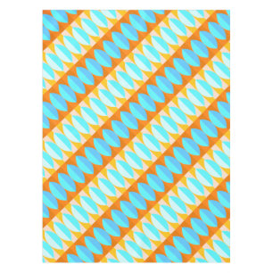 Toalha De Mesa Padrão Amarelo Laranja Azul Turquesa Colorido