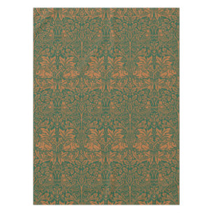 Toalha De Mesa Padrão Âmbar Preto Coelho Irmão William Morris