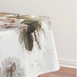 Toalha De Mesa Padrão antigo de buquê de cinza cor-de-rosa-rosa s