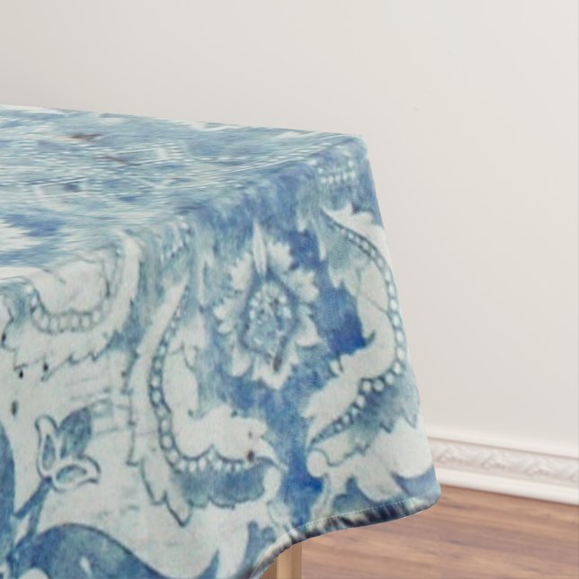 Toalha De Mesa Padrão Antiquado de Azulejos Portugueses - Azulejo (Posição Original)