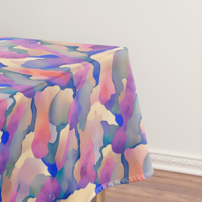 Toalha de Mesa - Padrão Aquarela Multicolorida (Posição Original)