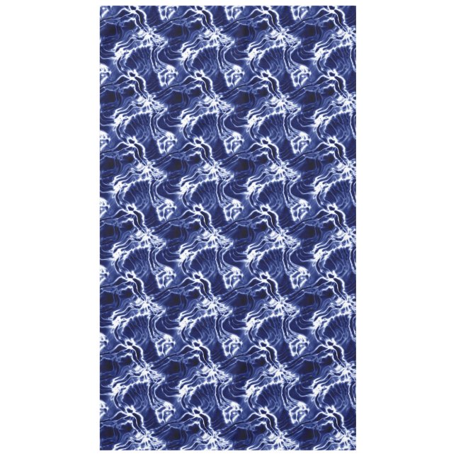 Toalha De Mesa Padrão azul espiralado  (Frente)