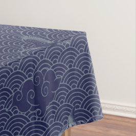 Toalha De Mesa Padrão Blue Traditional Japan Wave Seigaiha