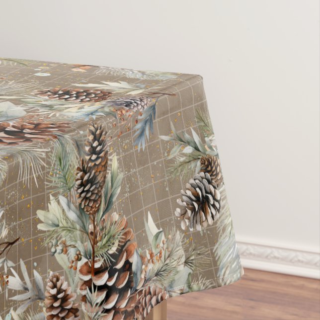 Toalha De Mesa Padrão Boho de Natal Rústico (Posição Original)