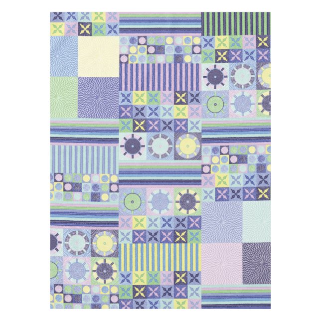 Toalha De Mesa Padrão Bonito Faux Knit Crochet Blanket de Nanna (Frente)