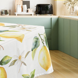 Toalha De Mesa Padrão Botânico Floral de Fruta de Limão Cítrico
