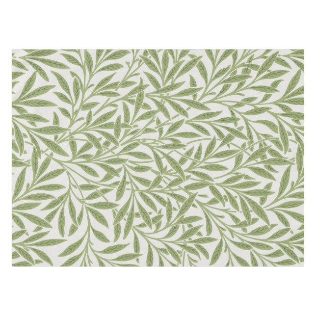 Toalha De Mesa Padrão Botânico Floral Verde de William Morris (Frente (Horizontal))