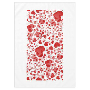 Toalha De Mesa Padrão cardíaco VII engraçado - branco vermelho + 